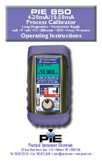 Thumbnail of document Manual - 850 Multifunction Diagnostics Calibrator